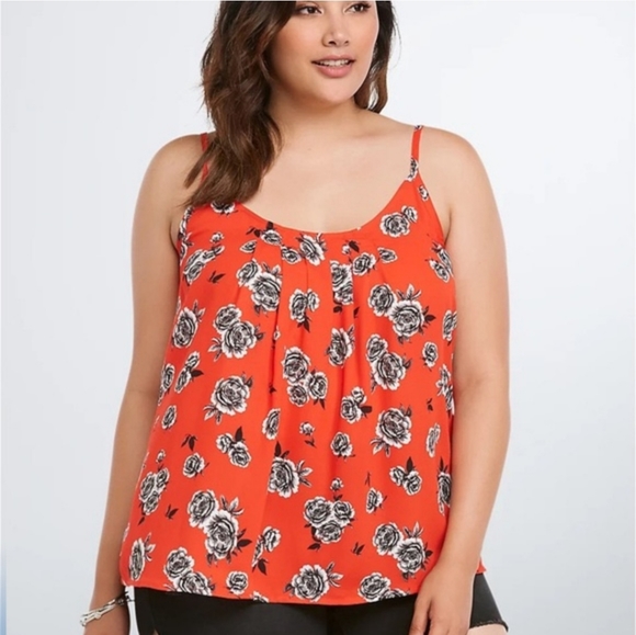Torrid Rose Print Tank Top - Picture 1 of 5